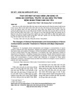 Thay đổi một số đặc điểm lâm sàng và nồng độ cortisol trước và sau điều trị trên bệnh nhân trầm cảm chủ yếu