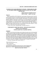 So sánh giá trị thang điểm BISAP và APACHE - II trong đánh giá viêm tụy cấp nặng ở bệnh nhân viêm tụy cấp vào khoa cấp cứu, Bệnh viện Bạch Mai