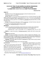 Khảo sát tình trạng nhiễm chlamydia pneumonia ở bệnh nhân bệnh động mạch vành tại Bệnh viện Nhân dân Gia định Thành phố Hồ Chí Minh