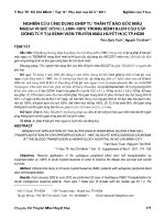 Nghiên cứu ứng dụng ghép tự thân tế bào gốc máu ngoại vi giữ đông lạnh -196oC trong bệnh bạch cầu cấp dòng tủy tại Bệnh viện Truyền máu Huyết học TP.HCM