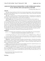 Khảo sát tình trạng dinh dưỡng và một số bệnh học đường ở các trường mẫu giáo Quận 4, năm 2006