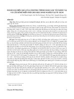 Đánh giá hiệu quả của chương trình sàng lọc tật khúc xạ và cấp kính miễn phí cho học sinh nghèo tại TP.HCM