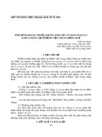 Tình hình kháng thuốc kháng sinh của staphylococcus aureus phân lập ở bệnh viện Trung ương Huế