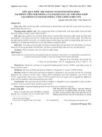 Kết quả điều trị thoát vị hoành bẩm sinh tại Bệnh viện Nhi Đồng 2 và đánh giá các trường hợp tạo hình cơ hoành bằng tấm ghép gore‐tex