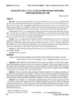 Khảo sát chức năng thận và tình trạng thiếu máu trên bệnh nhân suy tim