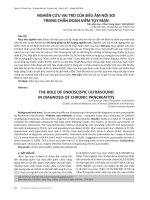 Nghiên cứu vai trò của siêu âm nội soi trong chẩn đoán viêm tụy mạn