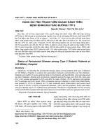 Đánh giá tình trạng viêm quanh răng trên bệnh nhân đái tháo đường týp 2