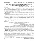 Ứng dụng kỹ thuật quang phổ hấp thu nguyên tử xác định hàm lượng chì trong máu