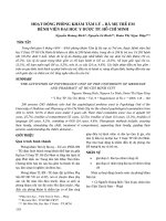 Hoạt động phòng khám tâm lý - bà mẹ trẻ em bệnh viện đại học y dược TP. Hồ Chí Minh