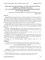 Tổng hợp, xác định cấu trúc các dẫn chất quang hoạt N-heptyl và N-benzyl của cis(+); cis(-)-4-(3,4-dimethoxyphenyl) hexahydro phthalazinon có tác dụng sinh học