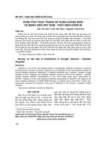 Phân tích thực trạng sử dụng kháng sinh tại Bệnh viện Việt Nam -  Thụy Điển Uông Bí