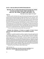 Tìm hiểu yếu tố liên quan đến độ dài đoạn đại tràng cắt bỏ sau phẫu thuật triệt căn điều trị ung thư đại tràng tại Bệnh viện Quân y 103