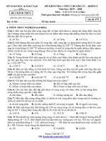 Đề kiểm tra chương IV: TỪ TRƯỜNG  VẬT LÝ 11(Có đáp án)  Hay và Khó
