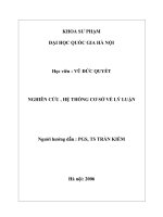 Các biện pháp quản lý công tác bồi dưỡng nghiệp vụ sư phạm cho giáo viên trung học cơ sở của phòng giáo dục và đào tạo, huyện thanh miện, tỉnh hải dương 