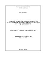 Biện pháp quản lý hoạt động bồi dưỡng nâng cao trình độ tiếng anh cho giảng viên học viện quốc phòng 