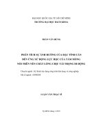 Phân tích sự ảnh hưởng của đặc tính cản đến ứng xử động lực học của tấm mỏng nổi trên nền chất lỏng chịu tải trọng di động
