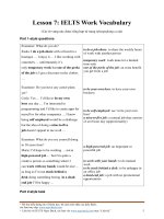 TỪ VỰNG DÙNG CHO IELTS SPEAKING QUY 1 2020 IELTSNGOCBACH 