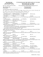 ÔN THI THPT QUỐC GIA môn HOÁ đề (9) 