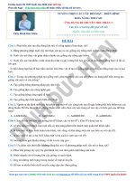  thầy đinh đức hiền  tuyển chọn những dạng bài quan trọng  ứng dụng di truyền học phần 3 FULL GIẢI CHI TIẾT 