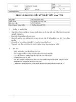 Mô tả công việc Kỹ thuật viên máy tính