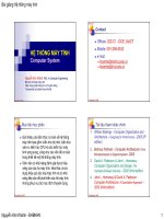 Bài giảng Hệ thống máy tính: Chương 1 - Nguyễn Kim Khánh