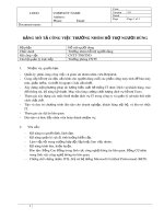 Mô tả công việc Trưởng nhóm hỗ trợ người dùng