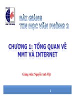 Bài giảng Tin học văn phòng 2: Chương 1.2 - Nguyễn Anh Việt