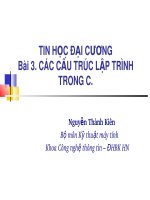 Bài giảng Tin học đại cương Phần 2: Bài 3 - Nguyễn Thành Kiên