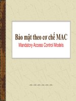 Bài giảng Bảo mật cơ sở dữ liệu: Chương 3 - Trần Thị Kim Chi