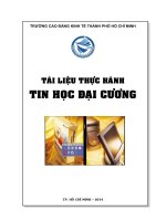 Tài liệu thực hành Tin học đại cương - Trường Cao đẳng Kinh tế TP. HCM