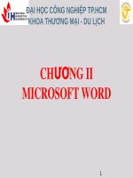 Bài giảng Tin học ứng dụng: Chương 2 - Lê Hữu Hùng