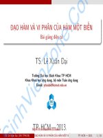 giải tích 1 lê xuân đại 1 đạo hàm va vi phân cua hàm một biến sinhvienzone com 