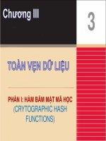 Bài giảng Nhập môn an toàn thông tin: Chương 3a - Trần Thị Kim Chi