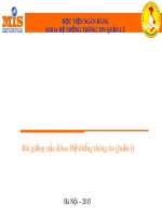 Bài giảng Tin học đại cương: Chương 2 – Học viện ngân hàng (Khoa Hệ thống thông tin quản lý)