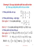 xác suất thống kê chương 4 xstk các quy luat phan phoi xác suất cơ bản sinhvienzone com 