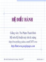 Bài giảng Hệ điều hành: Chương 4 - ThS. Phạm Thanh Bình