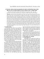 Sử dụng ảnh Alos Palsar để xây dựng mô hình thay đổi hệ số tán xạ phản hồi ở vùng Tonle Sap, Campuchia