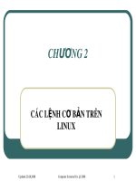 Bài giảng Hệ điều hành Linux - Chương 2: Các lệnh cơ bản trên Linux
