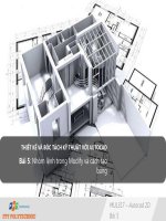 Bài giảng Thiết kế và bóc tách kỹ thuật với Autocad: Bài 5