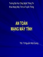 Bài giảng An toàn máy tính: Bài 5 - ThS. Tô Nguyễn Nhật Quang