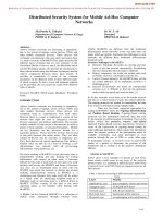 Distributed security system for mobile ad hoc computer networks