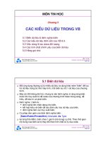 Bài giảng môn Tin học: Chương 5 - TS. Nguyễn Văn Hiệp