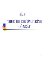 Bài giảng Kiến trúc máy tính - Chương 6: Thực thi chương trình có ngắt