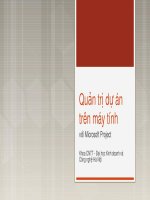 Bài giảng Quản trị dự án trên máy tính với Microsoft Project: Bài 8 - Theo dõi dữ liệu và giám sát dự án