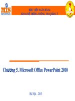 Bài giảng Tin học đại cương: Chương 5 – Học viện ngân hàng (Khoa Hệ thống thông tin quản lý)