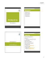 Bài giảng Nhập môn Công nghệ thông tin 1: Giới thiệu môn học - Ngô Chánh Đức