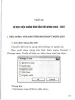 Ebook Tự học nhanh Word 2003 và 2007: Phần 2