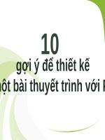 Bài giảng 10 gợi ý để thiết kế một bài thuyết trình với Powerpoint
