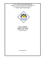 Giáo trình Thiết kế Web - Nguyễn Thị Thanh Xuân (Chủ biên)