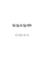 Bài giảng Bài tập ôn tập HĐH